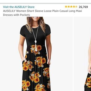 Auselily sunflower dress